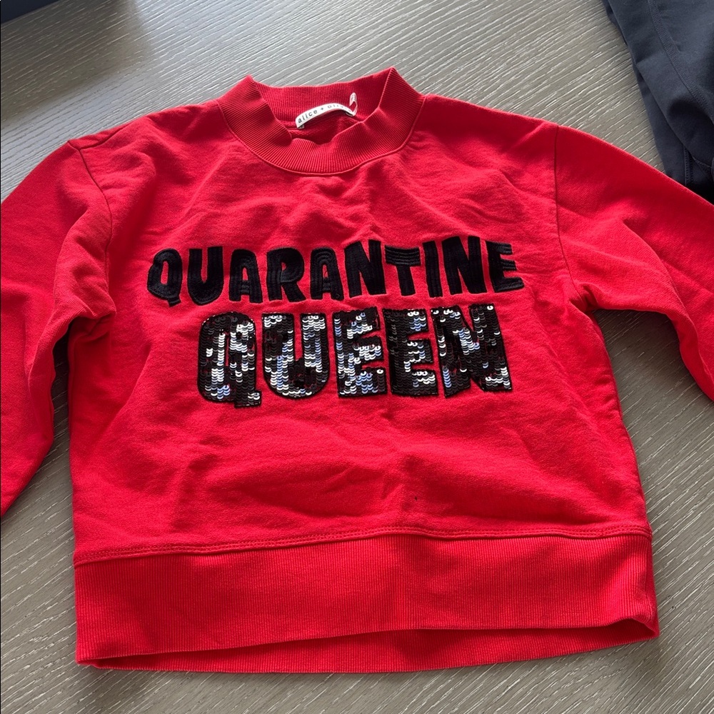 Alice + Olivia Bold Red Sweater Top